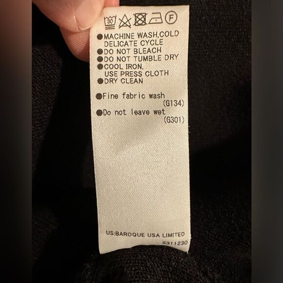 Moussy‎ Studiowear Double Zip Wool Blend Black Sweater Dress Jacket Monochrome - Picture 7 of 8